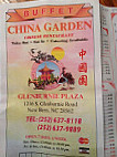 China Garden menu