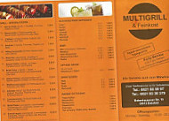 Multigrill Feinkost menu