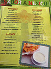 Sabor A Mexico menu