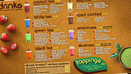 Organic Fusion Teahouse menu