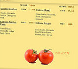 Pizza Lusitalia menu