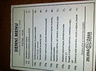 Green Frog menu