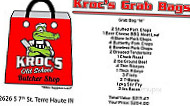 Kroc's Butcher Shop menu