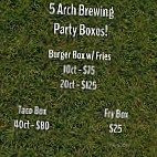 5 Arch Brewing Co menu