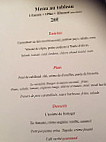 Au Tableau menu