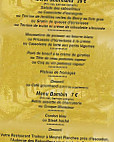 Auberge des Rabouilleux menu