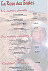 La Rose Des Sables menu