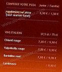 Latino Pizza menu