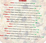 Presto Pizza menu