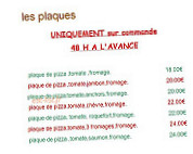 L'As de Pizz' menu