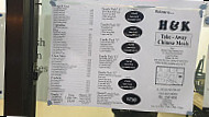 H K Take Away menu