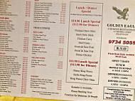 Golden Eagle Chinese menu