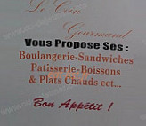 Le Coin Gourmand menu