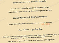 Au Gres Des Saisons menu