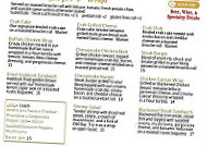 Tidewater Grille menu