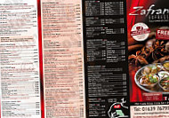 Zafran Express menu