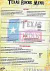 Texas Rocks menu