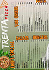 Trenta Pizza menu