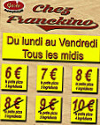 Chez Franckino menu