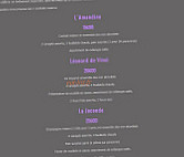 L'amandine menu