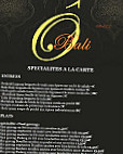 O Bali menu