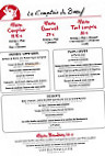 Le comptoir du boeuf menu