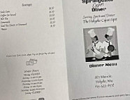 Springdale Lunch menu