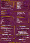 Aux delices d'epices menu