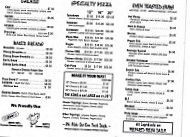 Rosco's Pizza menu