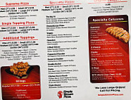 Simple Simon's Pizza menu