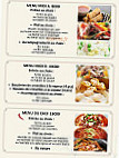 Asia Room menu