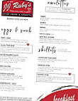 J J Rubys menu