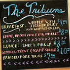 The Tribune Ice-cream Eatery menu