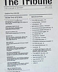 The Tribune Ice-cream Eatery menu