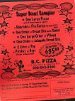 Bc Pizza menu