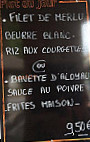 Le Cap Nath menu