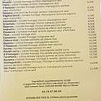 Pizzeria Del pasto menu