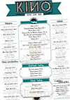 Kino Cafe menu