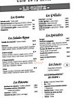 CAFE DE LA GRILLE menu