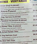 Haweli Indian menu