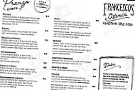 Francesco's Osteria menu