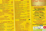 Thaiways menu