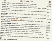 LANGRIAL MAHAL menu