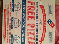 Domino's Pizza menu