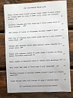 Goldfields Track Café menu