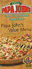 Papa John's Pizza menu