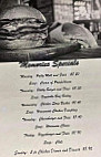 Memories Cafe menu