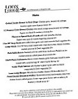 Loon Lodge menu