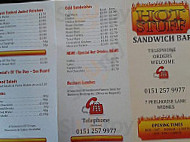 Hot Stuff Sandwich menu