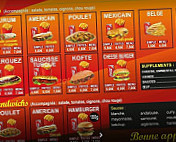 Kebab O'Delices menu